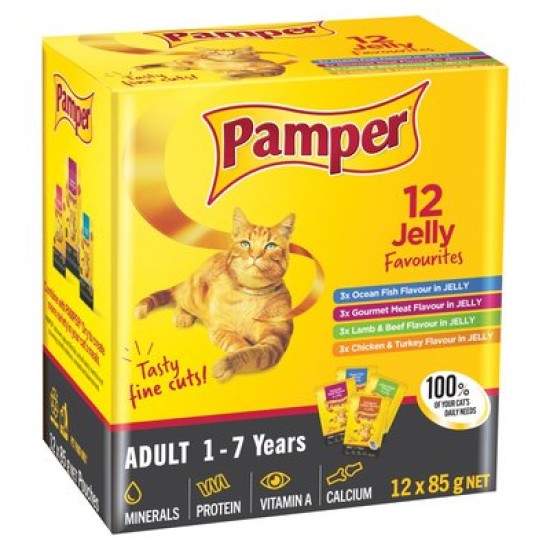 PAMPER F/CUTS M/PACK JELLY 12X85GR