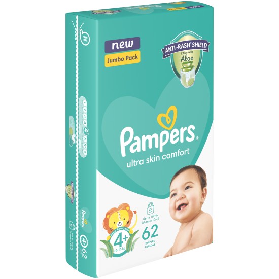 PAMPERS ACTIVE BABY JP S4+ 62EA