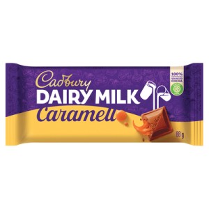 CADBURY D/MILK CHOCO SLAB CARAMEL 88GR