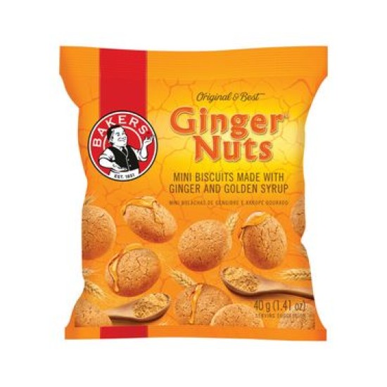 BAKERS MINI GINGERNUTS 40GR